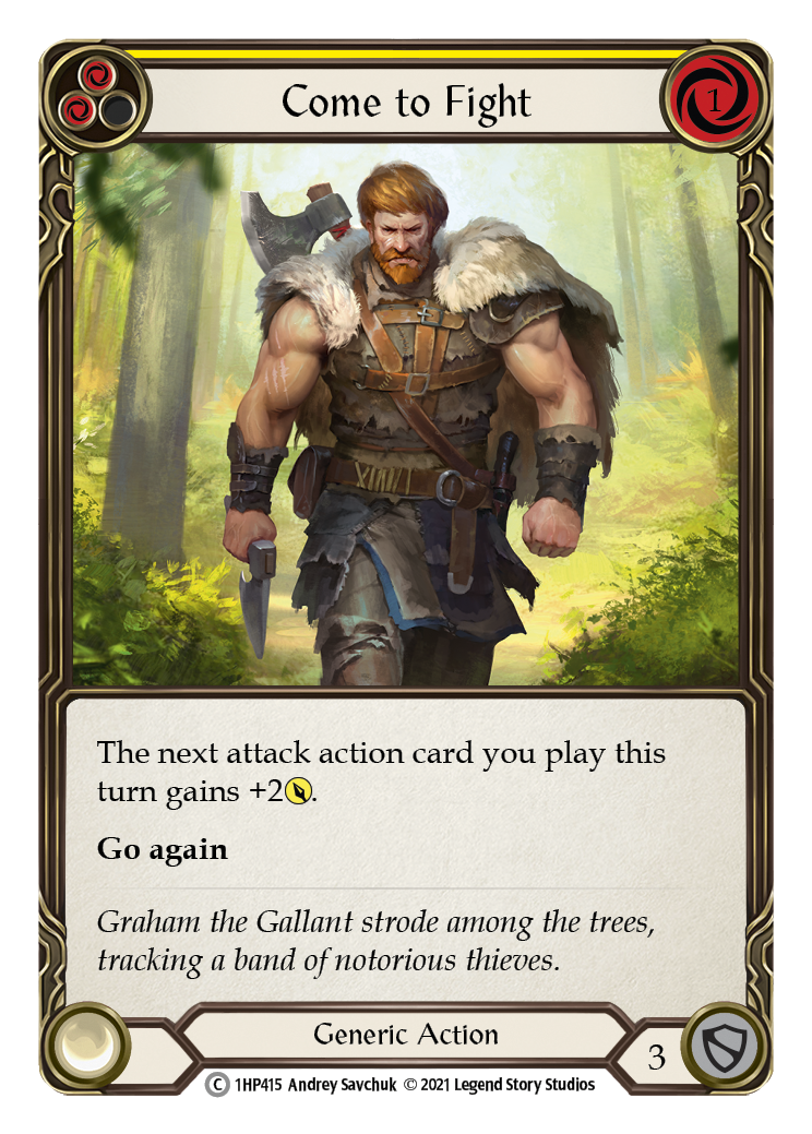 Come to Fight (Yellow) [1HP415] | Good Games North