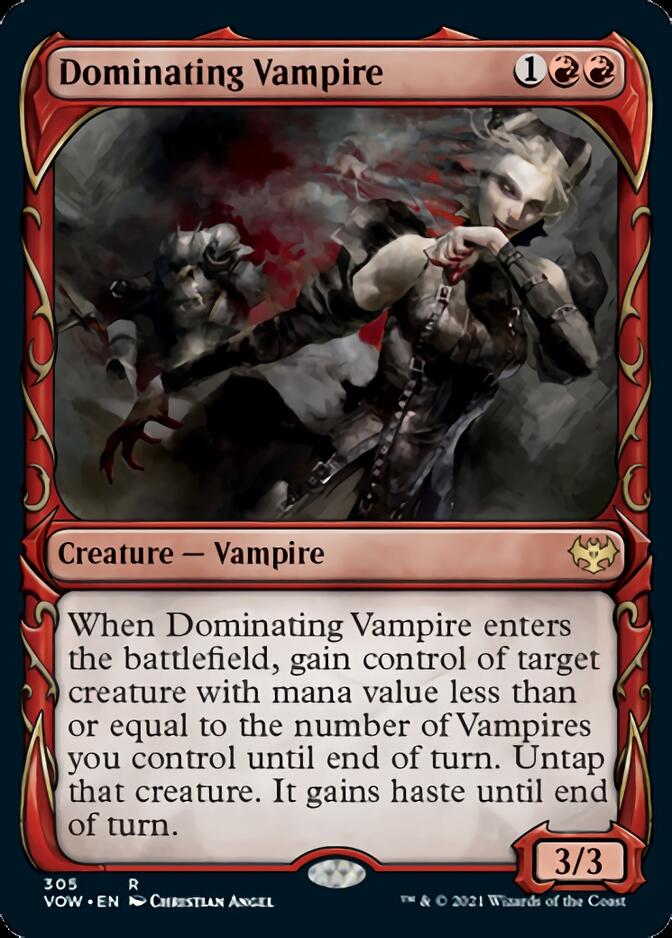 Dominating Vampire (Showcase Fang Frame) [Innistrad: Crimson Vow] | Good Games North