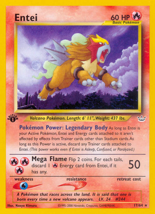 Entei (17/64) [Neo Revelation 1st Edition] | Good Games North