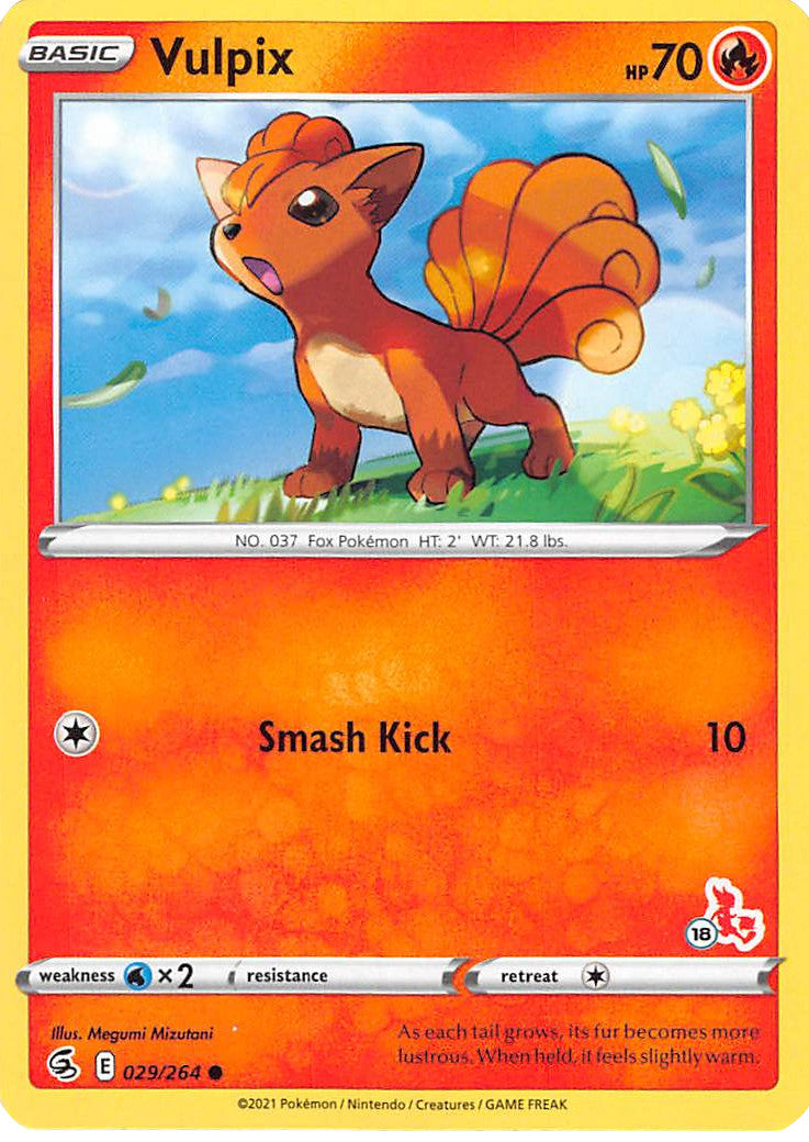 Vulpix (029/264) (Cinderace Stamp #18) [Battle Academy 2022] | Good Games North