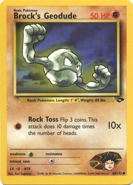 Brock's Geodude (68/132) [Gym Challenge Unlimited] | Good Games North