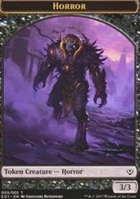 Horror // Zombie Double-sided Token [Archenemy: Nicol Bolas Tokens] | Good Games North