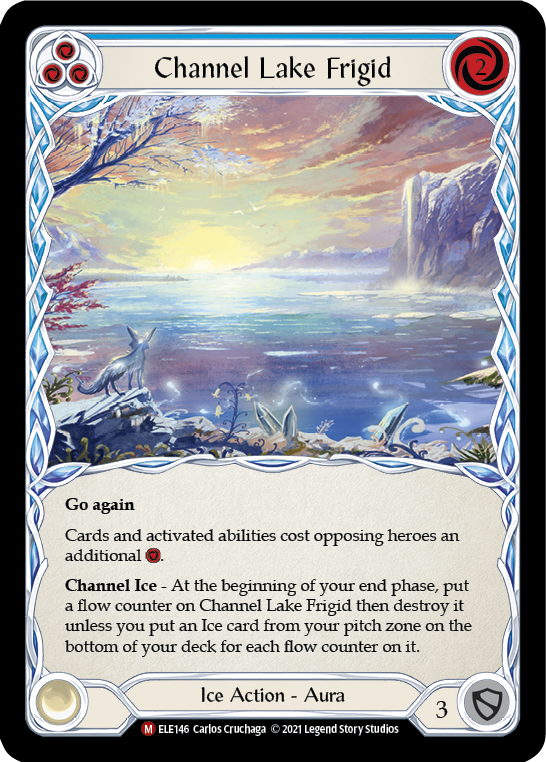 Channel Lake Frigid (Alternate Art) [ELE146] (Tales of Aria)  1st Edition Rainbow Foil | Good Games North
