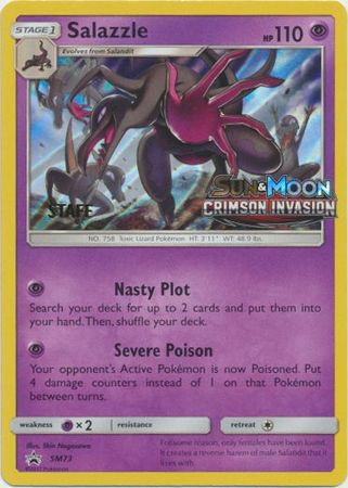 Salazzle (SM73) (Staff Prerelease Promo) [Sun & Moon: Black Star Promos] | Good Games North