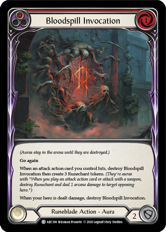 Bloodspill Invocation (Red) [U-ARC106] Unlimited Rainbow Foil | Good Games North