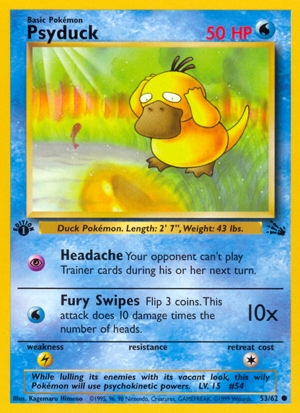 Psyduck (53/62) [Fossil 1st Edition] | Good Games North