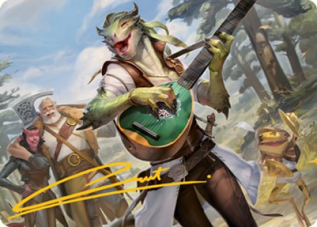 Wandering Troubadour Art Card (Gold-Stamped Signature) [Dungeons & Dragons: Adventures in the Forgotten Realms Art Series] | Good Games North