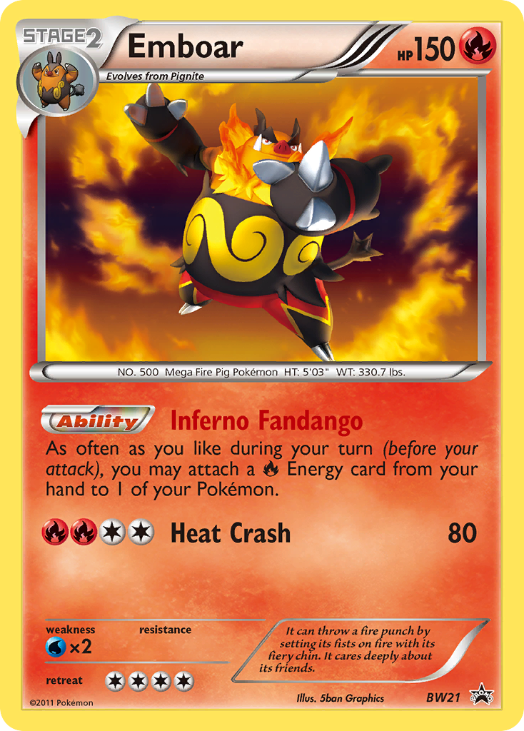 Emboar (BW21) [Black & White: Black Star Promos] | Good Games North