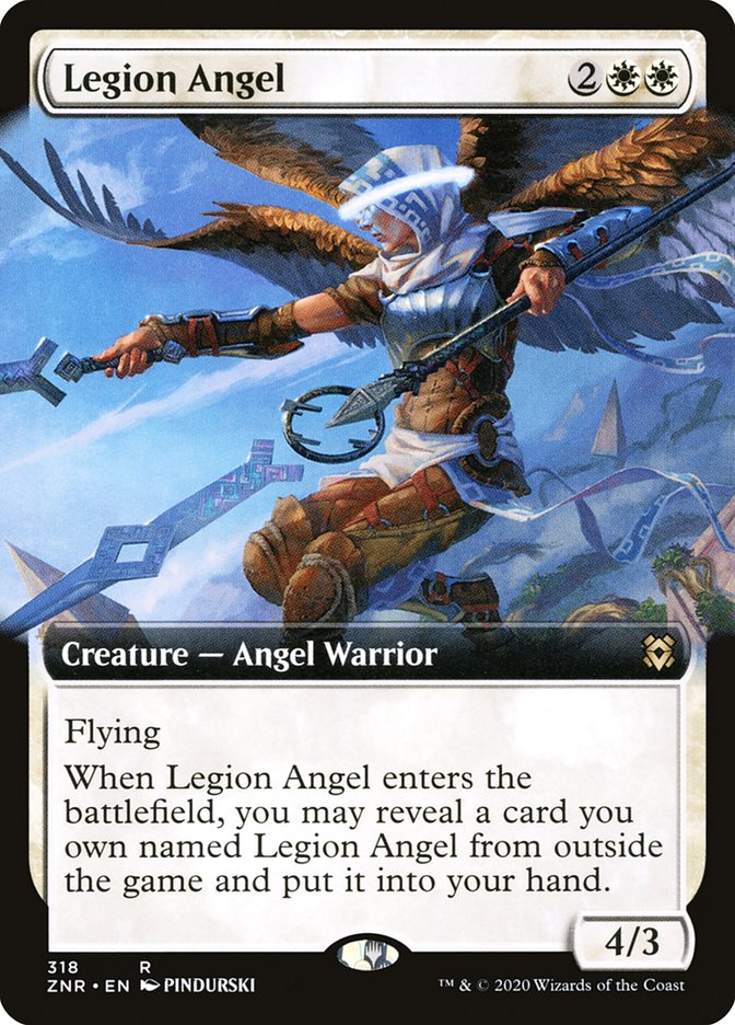 Legion Angel (Extended Art) [Zendikar Rising] | Good Games North