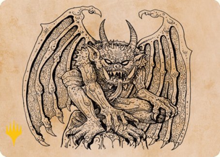 Cloister Gargoyle (Showcase) Art Card (Gold-Stamped Signature) [Dungeons & Dragons: Adventures in the Forgotten Realms Art Series] | Good Games North