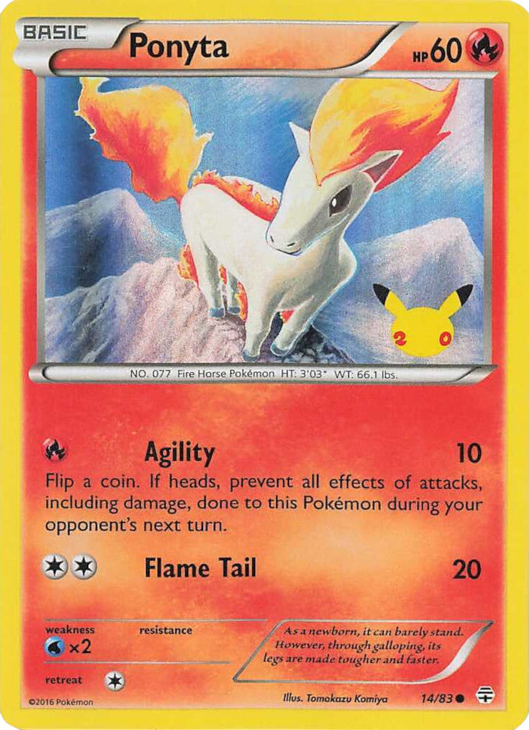 Ponyta (14/83) (20th Anniversary Stamp) [XY: Generations] | Good Games North
