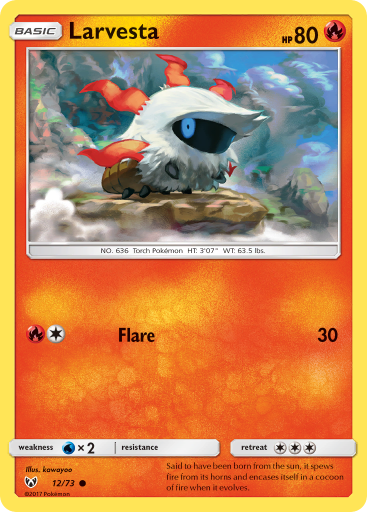 Larvesta (12/73) [Sun & Moon: Shining Legends] | Good Games North