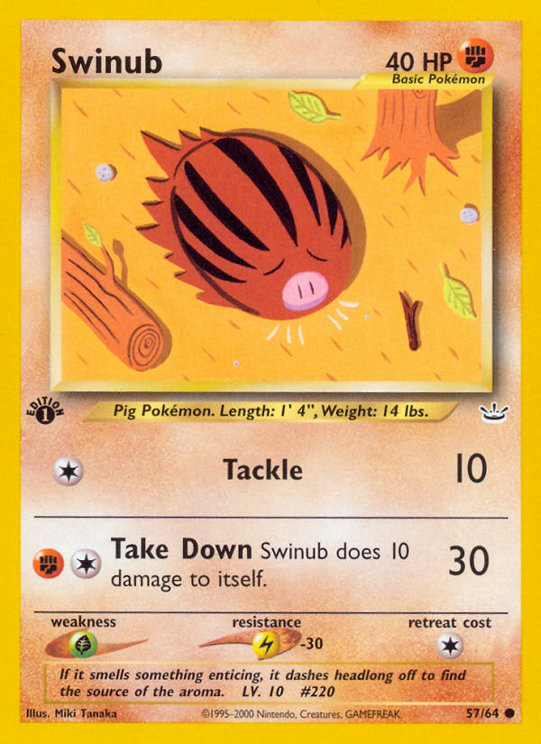 Swinub (57/64) [Neo Revelation 1st Edition] | Good Games North
