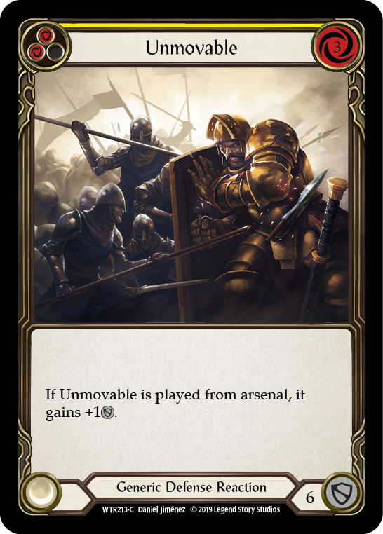 Unmovable (Yellow) [WTR213-C] Alpha Print Normal | Good Games North