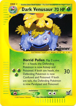 Dark Venusaur (7) (Winner) [Best of Promos] | Good Games North