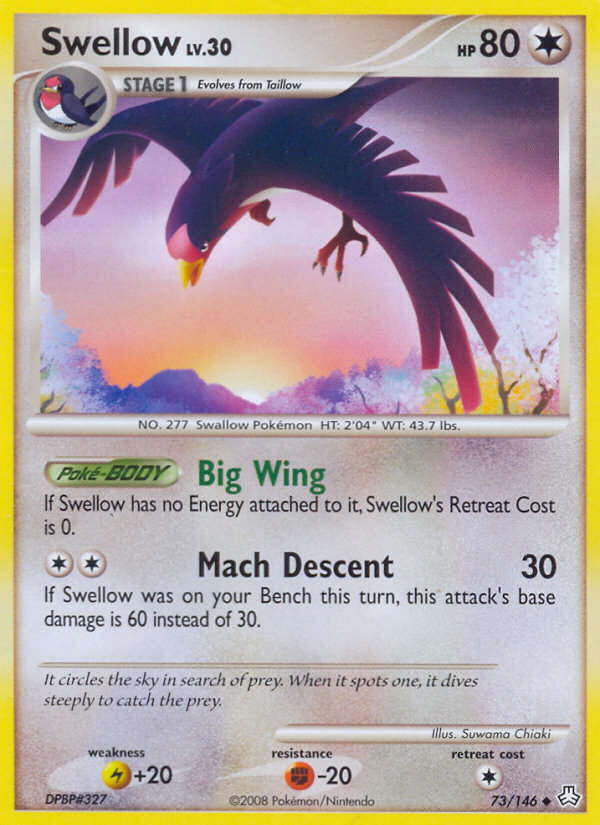 Swellow (73/146) [Diamond & Pearl: Legends Awakened] | Good Games North