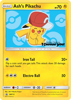 Ash's Pikachu (SM113) [Sun & Moon: Black Star Promos] | Good Games North