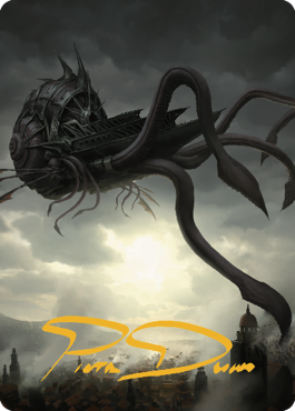 Nautiloid Ship Art Card (Gold-Stamped Signature) [Commander Legends: Battle for Baldur's Gate Art Series] | Good Games North