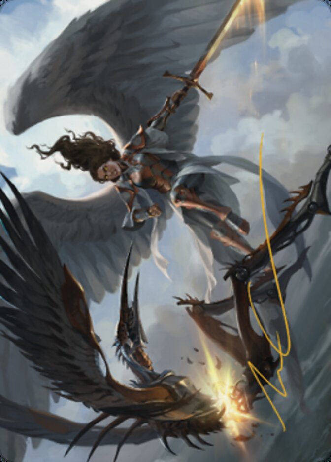Destroy Evil Art Card (Gold-Stamped Signature) [Dominaria United Art Series] | Good Games North