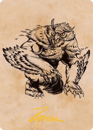 Owlbear (Showcase) Art Card (Gold-Stamped Signature) [Dungeons & Dragons: Adventures in the Forgotten Realms Art Series] | Good Games North