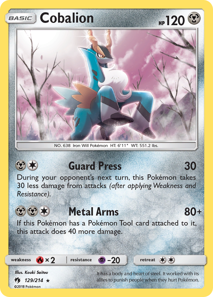 Cobalion (129/214) [Sun & Moon: Lost Thunder] | Good Games North