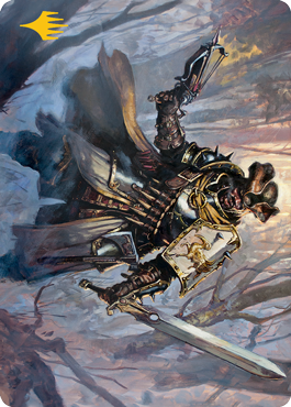 Brutal Cathar Art Card (Gold-Stamped Signature) [Innistrad: Midnight Hunt Art Series] | Good Games North