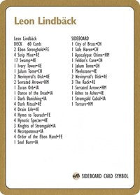 1996 Leon Lindback Decklist Card [World Championship Decks] | Good Games North