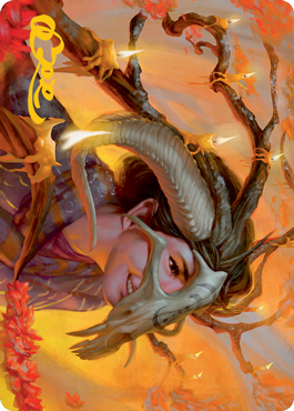 Hedgewitch's Mask Art Card (Gold-Stamped Signature) [Innistrad: Midnight Hunt Art Series] | Good Games North