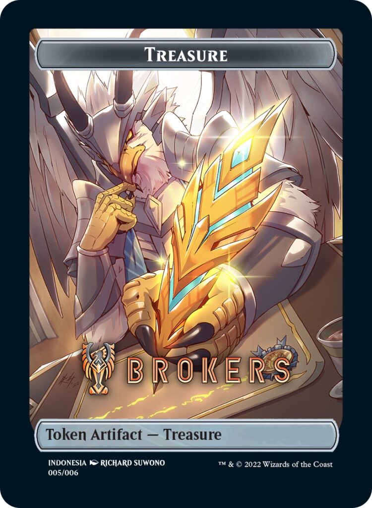 Treasure Token (Brokers) (Southeast Asia Artists) [Streets of New Capenna Tokens] | Good Games North