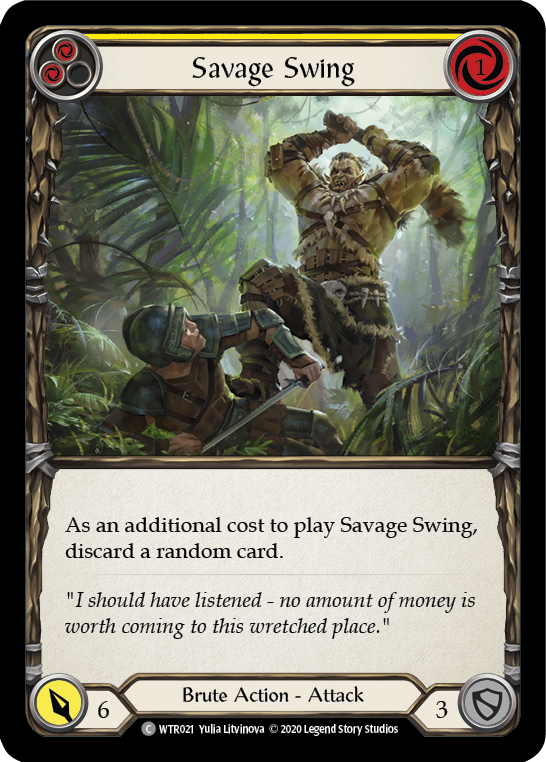 Savage Swing (Yellow) [U-WTR021] (Welcome to Rathe Unlimited)  Unlimited Normal | Good Games North