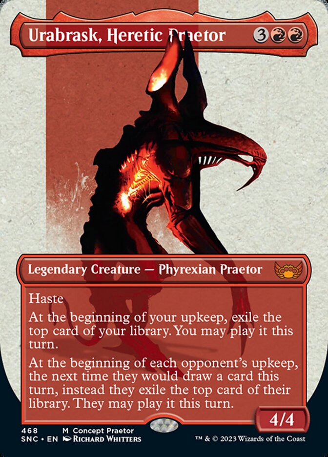 Urabrask, Heretic Praetor (Borderless Concept Praetors) [Phyrexia: All Will Be One] | Good Games North