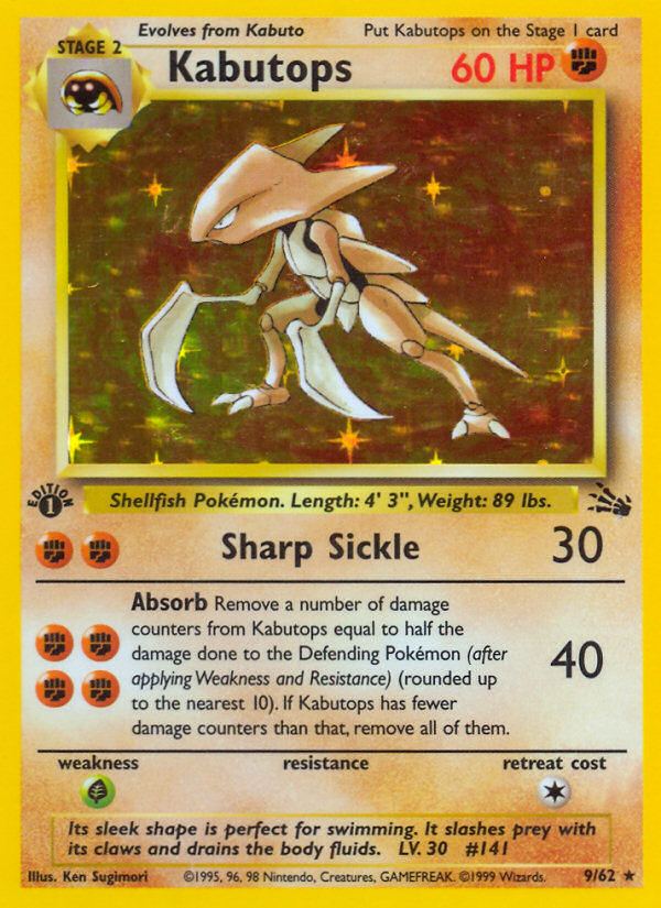 Kabutops (9/62) [Fossil 1st Edition] | Good Games North