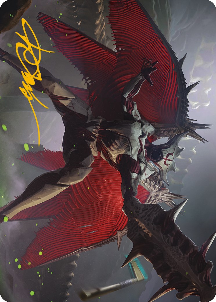 Phyrexian Vindicator Art Card (Gold-Stamped Signature) [Phyrexia: All Will Be One Art Series] | Good Games North