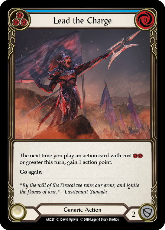 Lead the Charge (Blue) [ARC211-C] 1st Edition Rainbow Foil | Good Games North