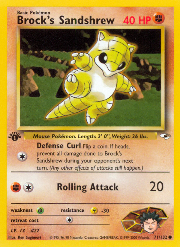 Brock's Sandshrew (71/132) [Gym Heroes 1st Edition] | Good Games North