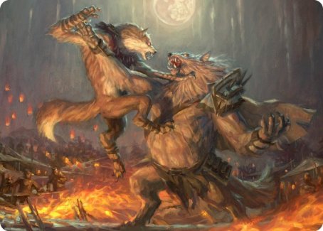 Duel for Dominance Art Card [Innistrad: Midnight Hunt Art Series] | Good Games North
