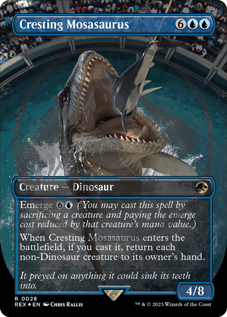 Cresting Mosasaurus Emblem (Borderless) [Jurassic World Collection Tokens] | Good Games North