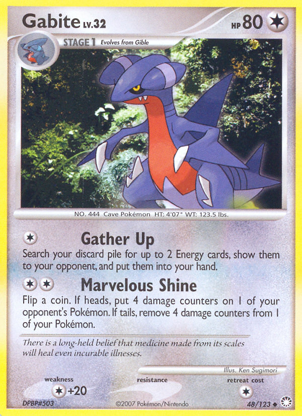 Gabite (48/123) [Diamond & Pearl: Mysterious Treasures] | Good Games North