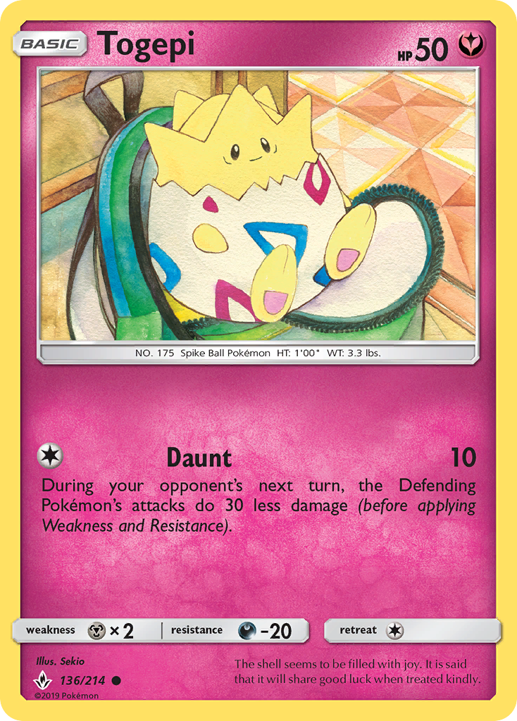 Togepi (136/214) [Sun & Moon: Unbroken Bonds] | Good Games North