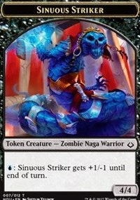 Sinuous Striker // Zombie Double-sided Token [Hour of Devastation Tokens] | Good Games North