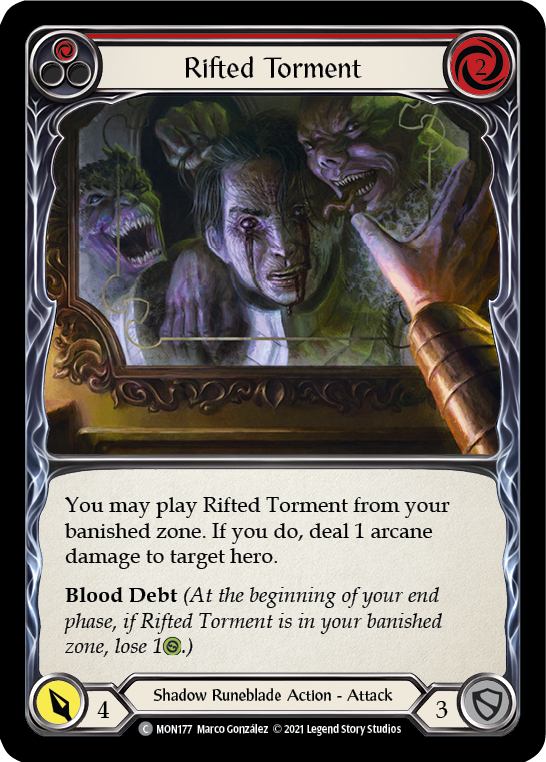 Rifted Torment (Red) [MON177-RF] 1st Edition Rainbow Foil | Good Games North