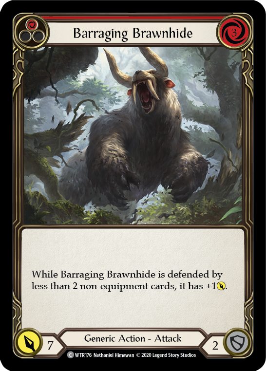 Barraging Brawnhide (Red) [U-WTR176] (Welcome to Rathe Unlimited)  Unlimited Normal | Good Games North