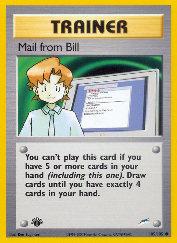 Mail from Bill (105/105) [Neo Destiny 1st Edition] | Good Games North