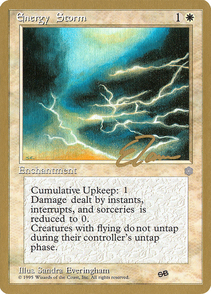 Energy Storm (Eric Tam) (SB) [Pro Tour Collector Set] | Good Games North