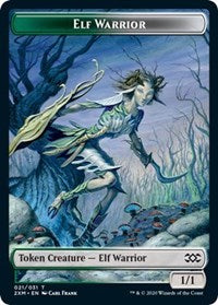 Elf Warrior // Plant Double-sided Token [Double Masters Tokens] | Good Games North