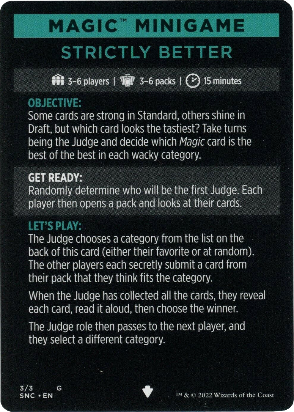 Strictly Better (Magic Minigame) [Streets of New Capenna Minigame] | Good Games North