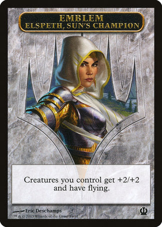 Emblem - Elspeth, Sun's Champion [Theros Tokens] | Good Games North