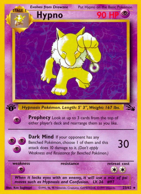 Hypno (23/62) [Fossil 1st Edition] | Good Games North