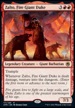 Zalto, Fire Giant Duke (Promo Pack) [Dungeons & Dragons: Adventures in the Forgotten Realms Promos] | Good Games North