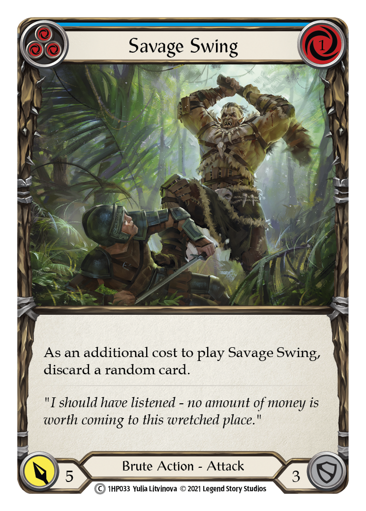 Savage Swing (Blue) [1HP033] | Good Games North